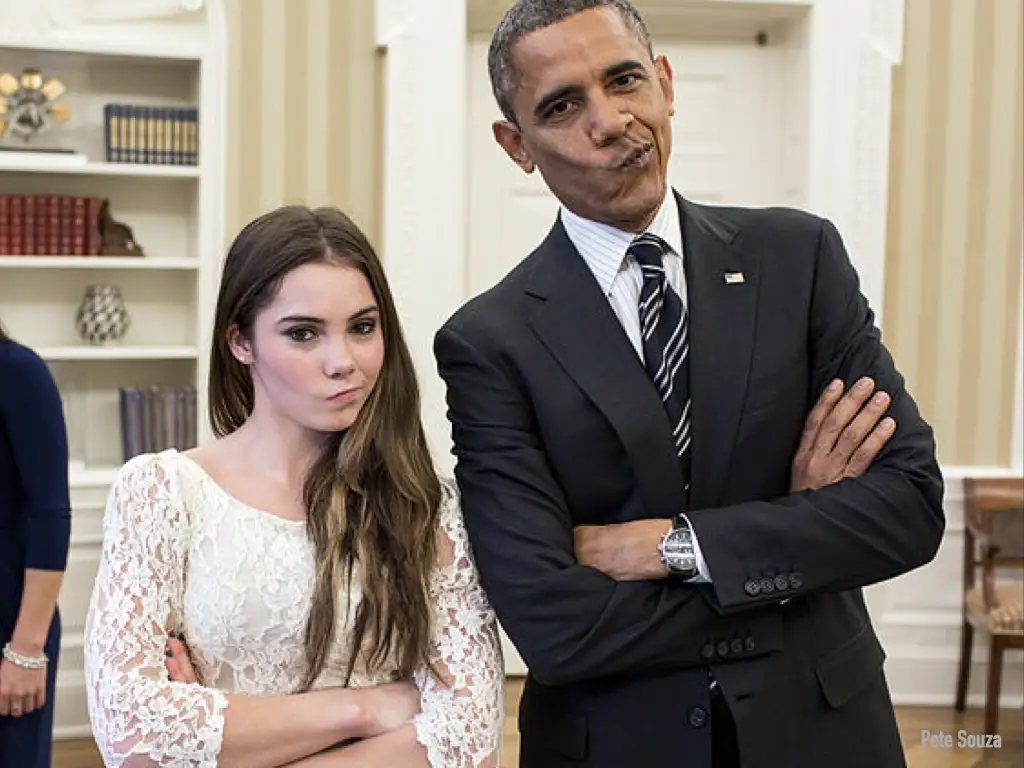 Proving just how massive the meme became, it helped launch McKayla’s career to new heights—including that now-famous photo with President Obama.