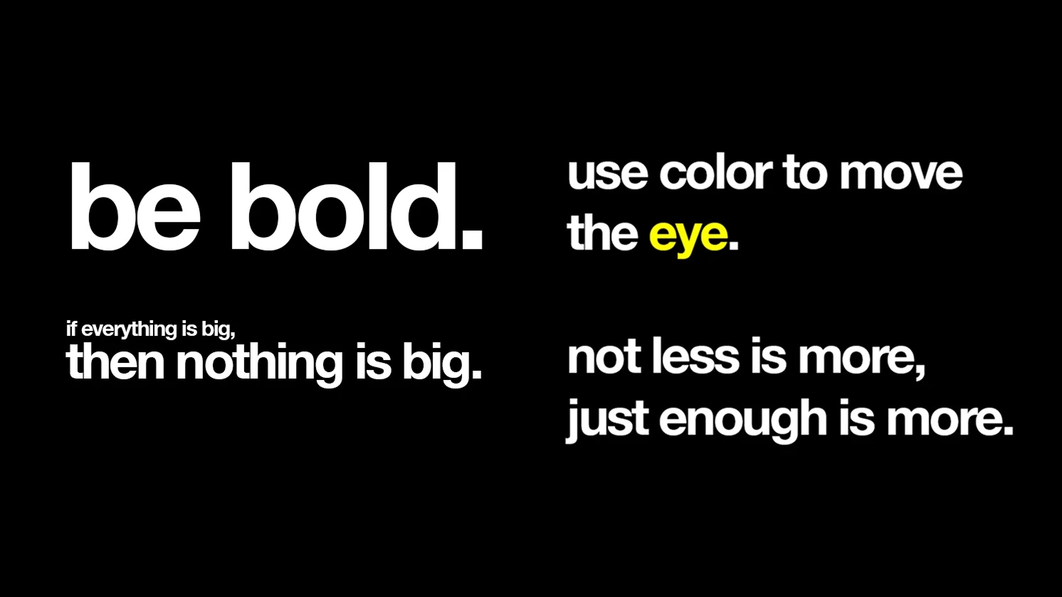 Design heuristics created to guide the team as they explored new directions